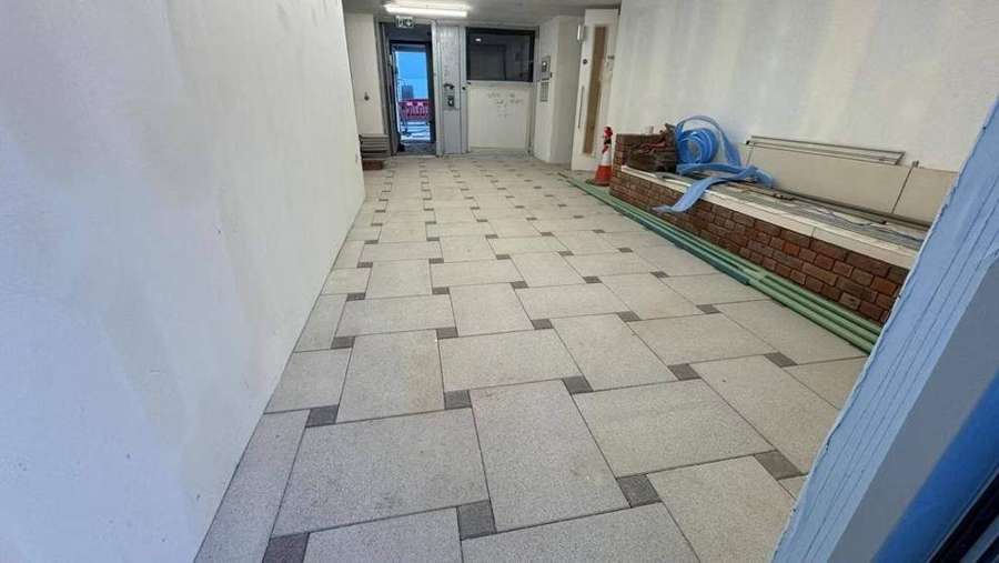 Granite lobby paving